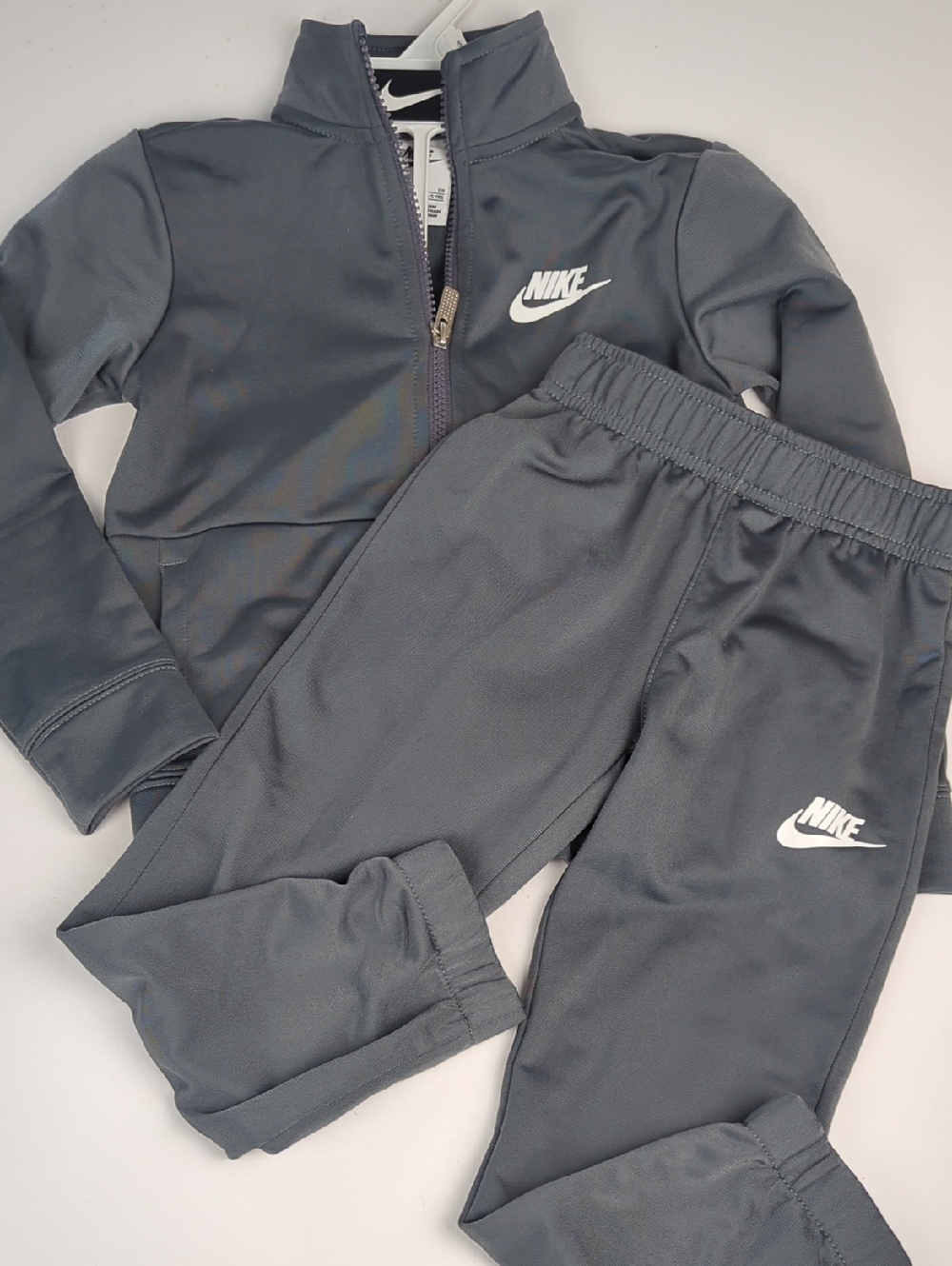 NIKE Kids 4/5 Gray Athletic Track Jacket & Pants Set